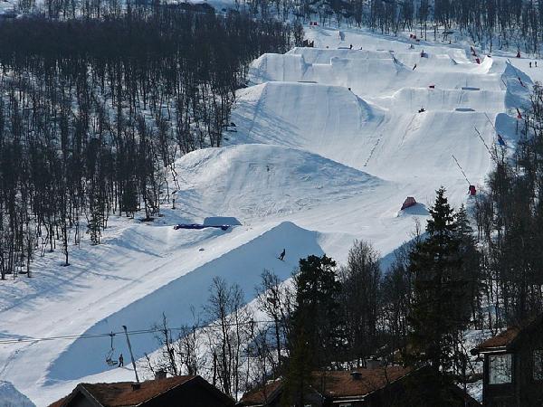 Норвегия горнолыжные курорты Хемседал парк для сноубордистов 