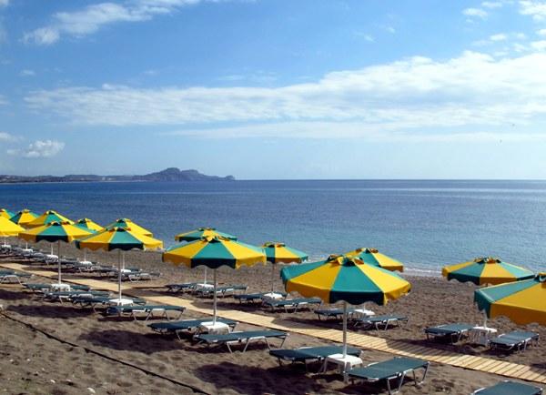 Отель для отдыха с детьми Irene Palace 4* (Родос, Греция) пляж