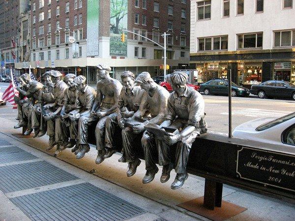 Скульптура обід на хмарочосі Нью-Йорк