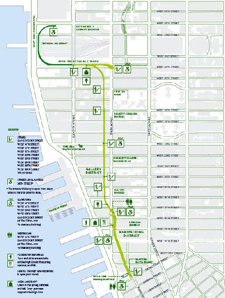 Хай Лайн карта High Line Map