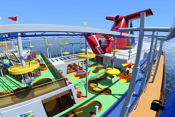 photo hanging walkway on the liner Carnival Vista