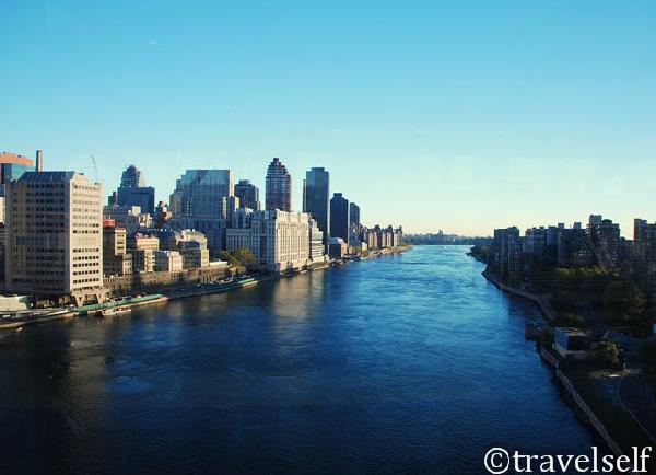 Вид на Нью Йорк с Рузвельт Айленд Трам фото